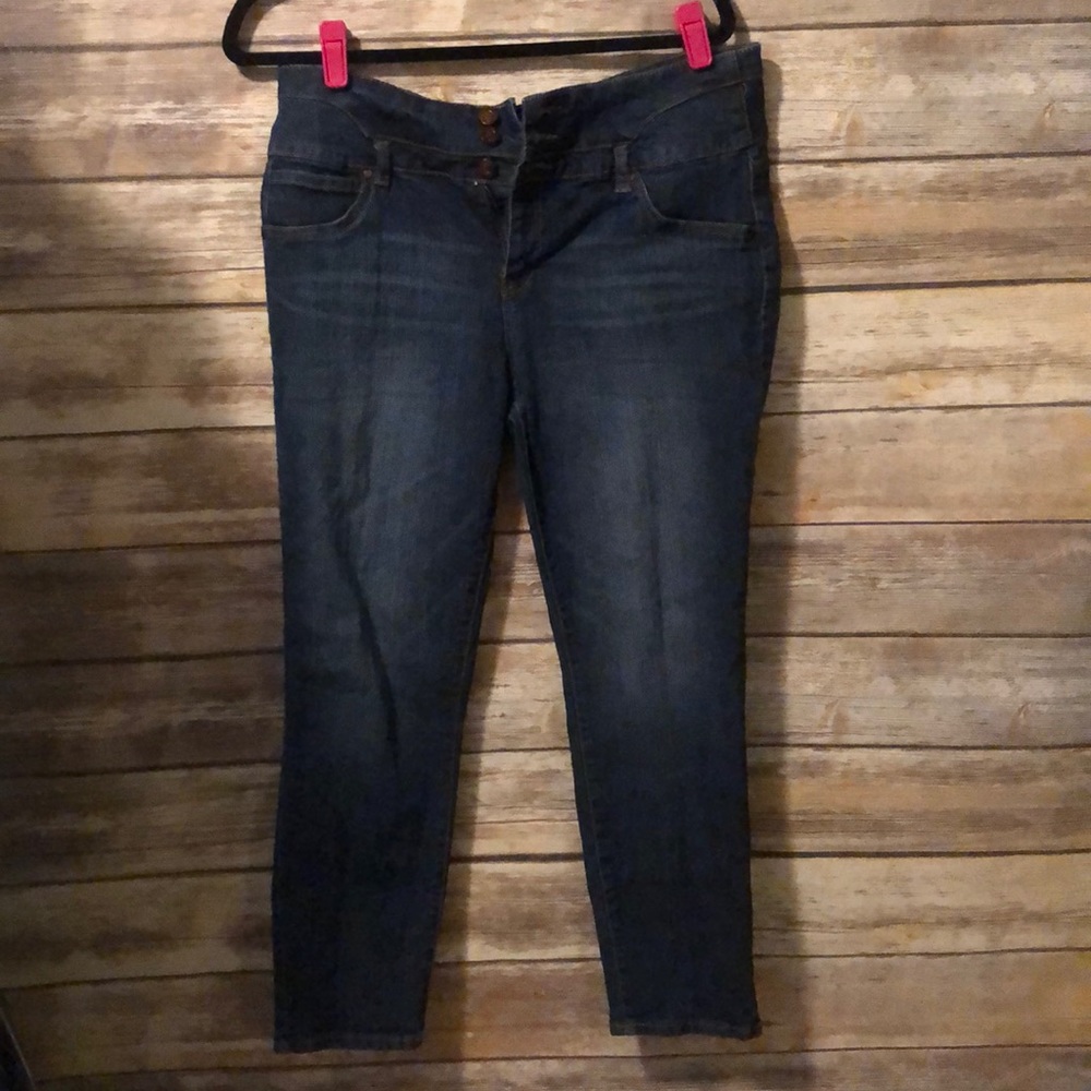 High rise skinny jeans